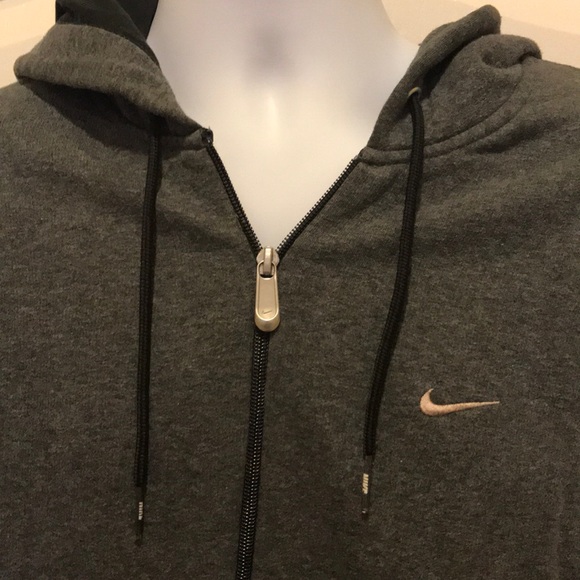 Grey Nike Zip Up Hoodie - Picture 3 of 4